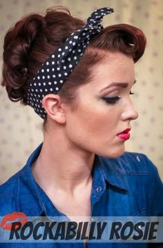 Easy Rockabilly Hairstyles, Disfraz Rock And Roll, Rockabilly Hair Tutorials, Stile Pin Up, Rockabilly Hairstyles, Freckled Fox, 50s Hairstyles, Rockabilly Hair, Pin Up Hair