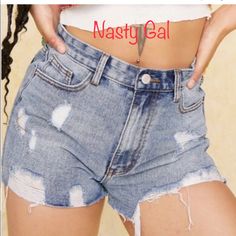 Nwt Nasty Gal Distressed Denim Shorts. 5 Pocket Design All Distressing Is Done By Manufacturing Us Size 6 Measurements Waist Side To Side 15” Inseam 2” Waist To Hemline 12” Mid-rise Ripped Jean Shorts For Day Out, Denim Blue Mid-rise Ripped Shorts, Ripped Medium Wash Shorts For Day Out, Ripped Mid-rise Denim Jean Shorts, Ripped High Rise Shorts For Day Out, Ripped Jean Shorts For Day Out, Medium Wash Ripped Shorts For Day Out, High Rise Ripped Shorts For Day Out, Dark Wash Ripped Mid-rise Jean Shorts