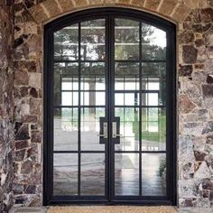 IWD Thermal Break Neat Design Wrought Iron French Dual Door CIFD-D0104 Arched Top Hurricane-Proof Glass 8-Lite Front Door Security Gate, Door Security Gate, Iron French Doors, Wrought Iron Entry Doors, Wrought Iron Front Door, Steel Frame Doors, Iron Front Door, Iron Entry Doors, Door Sweep