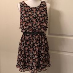 Nwt. Super Cute Floral Mini Dress W/ Polka Dot Lace Detail At Waist. Fully Lined And Stretchy At Waist. Spring Sleeveless Mini Dress By Forever 21, Forever 21 Sleeveless Mini Dress For Spring, Forever 21 Sleeveless Summer Mini Dress, Forever 21 Sleeveless Sundress, Forever 21 Sleeveless Casual Dress, Forever 21 Casual Sleeveless Dress, Chic Sleeveless Dresses By Forever 21, Forever 21 Black Sleeveless Mini Dress, Black Sparkly Dress