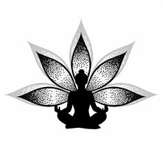 a person sitting in the middle of a lotus pose