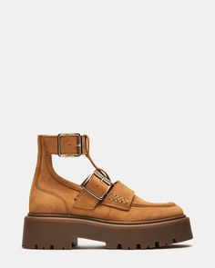 ROGUE WHEAT NUBUCK Fall Shoes 2024 Women, Women's Booties, Booties Outfit, Steve Madden Store, Future Clothes, Edgy Style, 2 Inch Heels, Fall Shoes, The Unknown