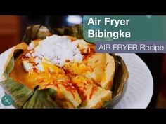 the air fryer bibimba is ready to be served on the plate for consumption