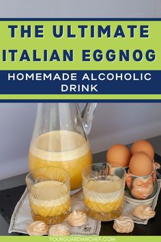 Homemade Italian eggnog VOV liqueur Eggnog Martini