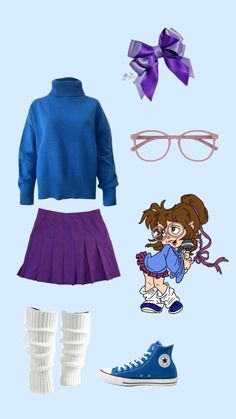 outfit inspired by jeanette from the chipettes! 80s version 💜 #outfitinspo #vibes #halloween #halloweencostume #outfitideas #outfit #aesthetic #preppy #preppygirl #preppyaesthetic The Chipettes 80s, Jeanette Chipette, The Chipettes, Halloween Coustumes, Aesthetic Preppy, Outfit Inspired, Alvin And The Chipmunks, Yokai Watch