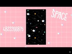 a pink background with white stars and the words space on it