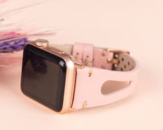 "Pink Leather Apple Watch Band 38mm 40mm 42mm 44mm, women iWatch Strap Bracelet for Series 6 5 4 3 2 1 & SE, Fitbit 3 2 1/SENSE Watch Band ✽ DETAILS ✽ *Our Watch Band fits 155-200mm (6.1\" - 8.0\") wrists. *We can make a custom band with a different price. Please message us if you have a different wrist size. *Metal clasp/connector included 7 different color options for adapters (Silver, Gold, Rose Gold, Space Gray,Black,Blue & Red) Adapter color and buckle color will be same. ✽ PRODUCT Modern Pink Watch Bands With Bracelet Strap, Luxury Pink Watch Band As Gift, Modern Pink Bracelet Strap Watch Bands, Pink Bracelet Strap Apple Watch Band, Pink Rectangular Bracelet Strap Apple Watch Band, Pink Rectangular Watch Band With Bracelet Strap, Pink Rectangular Apple Watch Band With Bracelet Strap, Modern Pink Apple Watch Band For Gift, Modern Pink Apple Watch Band As Gift