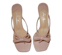 A new 65mm kitten heel thong style with our signature Shelby bow detail in supple buttery leather, Chacha is a sexy and flirty summer sandal Pink Kitten Heels, Adidas Outfit Shoes, Chic Shoes, Fancy Shoes, Shoe Inspo, Aesthetic Shoes, Shoes Summer, Fancy Pants, Pink Heels