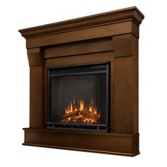 an image of a fireplace that is in the middle of a white background with no people around it