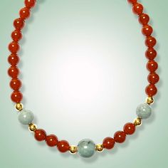 Crafted with vibrant carnelian and mint green jade, this necklace is a stunning addition to any jewelry collection. Both stones are known for their healing properties and are believed to bring good luck and prosperity to the wearer. Mint green jade (16 and 18mm) Carnelian Goldfilled Length: 20 inches Bring Good Luck, Bridal Beauty, Green Jade, Jade Green, Pendant Set, Healing Properties, Men's Collection, Ring Bracelet, Earring Necklace