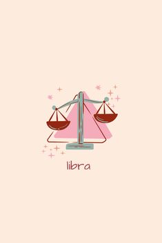 the libra symbol is shown on a pink background