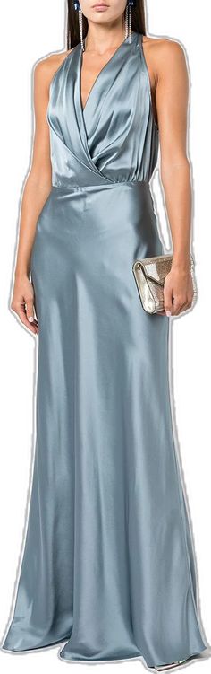 Gown Blue, Michelle Mason, All Brands, Blue