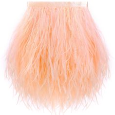 a pink purse with long, fluffy feathers on the front and bottom of it's flap