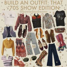 1970s Grunge, 70s Outfit Moodboard, 70s Courdoroy Outfit, Groovy Aesthetic 70s Outfits, 70s Outfit Layout, 70s Fashion Polyvore, Vintage Outfits Aesthetic, Outfits 70s