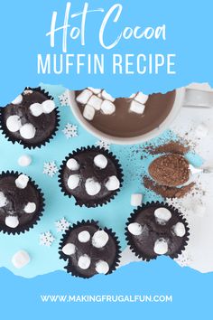 hot cocoa muffin recipe with marshmallows and chocolate