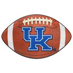 a football with the letter k on it is shown in front of a white background