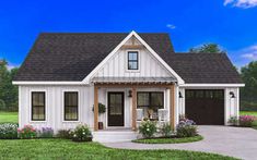 this is a computer rendering of these small house plans