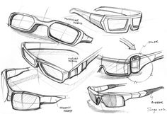 some sketches of glasses with different shapes and sizes