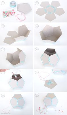 step by step instructions to make an origami box