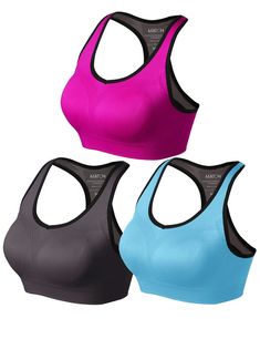 PRICES MAY VARY. Match sports bras fit snugly, minimizing the movement of your breasts while giving you shape and lift This double layer support bra with wide comfortable shoulder straps provides maximum protection and comfort and is perfect for any low to medium impact activity Features removable pads, wide comfortable band and racerback construction to provide high support and comfort while allowing maximum body movement Breathable 72% Nylon 23% Polyester 5% Spandex. Very soft, stretchy and co Gym Sports Bra, Womens Sports, Racerback Sports Bra, Yoga Gym, Yoga Bra, Support Bras, Sport Bra, Workout Gym, Gym Fitness