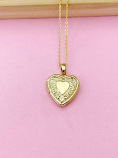 This is gold tone heart locket on brass or stainless-steel chain. *We do not provide the service of adding photos to locket.* ♥ You will receive ONE necklace. HOW TO ORDER 1) Choose the quantity. 2) Add to the cart. DESCRIPTION ♥ Necklace, Stainless Steel Chain with Lobster Claw Clasp, Size: about 17.7 inches (45cm) long, 1-2mm wide, Nickel Safe, *stainless steel is durable, highly resistant to rust and corrosion. OR ♥ Necklace, Real 18K Gold Plated Brass Cable Chain Necklaces Making, with Lobst Gold Heart Necklace Nickel Free, Nickel-free Gold Heart Necklace, Gold Heart Locket Necklace For Mother's Day, Mother's Day Gold Heart Locket Necklace, Gold Heart Charm Necklace Nickel Free, Gold Heart-shaped Nickel-free Charm Necklace, Gold Nickel-free Locket Necklace For Keepsake, Nickel-free Gold Heart Necklace For Anniversary, Gold Nickel-free Heart Necklace For Anniversary