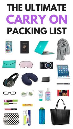 the ultimate carry on packing list