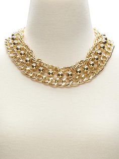 Chain Collar Necklace | Banana Republic Gold Double Chain Metal Choker, Gold Metal Double Chain Choker, Gold Double Chain Chic Choker, Gold Metal Necklace For Accessorizing, Chic Gold Double Chain Choker, Gold Chic Layered Necklace For Party, Chic Gold Layered Necklace For Parties, Gold Necklace With Adjustable Chain For Accessorizing, Elegant Gold Chain Necklace For Accessorizing