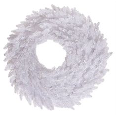 a white christmas wreath on a white background