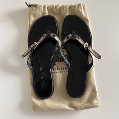 Excellent Condition, Only Wore Few Times, Comes With Dust Bag For Storage. I Love These Shoes But Can’t Wear Them Anymore. Simple & Elegant Burberry Slides, Burberry Ballerina Flats, Burberry Heels Sandals, Burberry Heels, Burberry Horseferry Bag, Burberry Shoes, Black Cream, Top Shoes, Women's Shoes Sandals