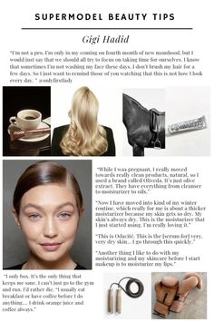 gigi hadid sekf care tips Body Care Routine, Glow Up Tips, Girl Tips