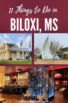 the words 11 things to do in blox, mss on top of pictures of buildings