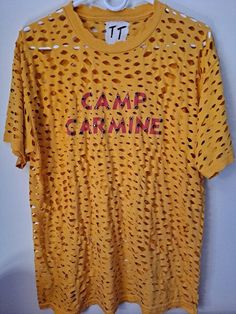 Vintage 90's Shredded Rhinestone Studded Camp Carmine NYC T Shirt Measurments: Pit to pit: 22" Top to bottom: 29.5" Carmines Nyc, Nyc T Shirt, Rhinestone Studs, Favorite Outfit, Gender Neutral, Bathing Beauties, Adult Outfits, Tops & Tees, T-shirt