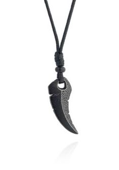 This stainless steel sword pendant features black ion-plating on a leather cord, and measures 36-mm. in length and 14-mm. in width. | Belk & Co Men's Stainless Steel Sword Pendant, Black Black Stainless Steel Jewelry For Everyday Use, Everyday Black Stainless Steel Jewelry, Black Jewelry With Adjustable Length For Everyday, Black Warrior Style Jewelry As Gift, Black Warrior Style Jewelry For Gift, Garden Trowel, Leather Cord, Plating, Stainless Steel