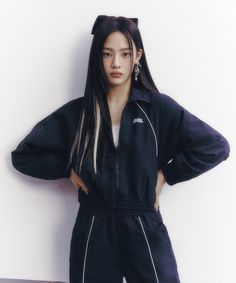 Denim Photoshoot, Brand Reputation, I Love Girls, Windbreaker Jacket, Korean Girl, South Korean Girls, Kpop Girls, Cool Girl, Girl Group