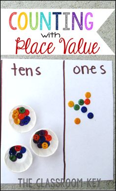 counting with peace value tens and one's the classroom key activity for kids