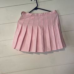 Brand New Pleated Skort. Has White Shorts Built In. Skirt Is A Light Pink. Has Button And Zipper On The Side. Comes From A Smoke Free Home. School Uniform Style Skirt, Summer School Pink Pleated Skirt, Pink Pleated Skirt For School In Summer, High Waist Tennis Skirt For Spring School Season, High Waist Tennis Skirt For School In Spring, High-waist Tennis Skirt For School In Spring, Preppy High Waist Pleated Mini Skirt, School Lined Skirt Bottoms, Chic High Waist School Bottoms