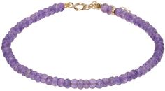 JIA JIA: Purple February Birthstone Amethyst Bracelet | SSENSE Amethyst Bracelet, February Birthstone, February Birth Stone, Spring Rings, Womens Jewelry Bracelets, Gold Hardware, Birthstone, Amethyst, Yellow Gold