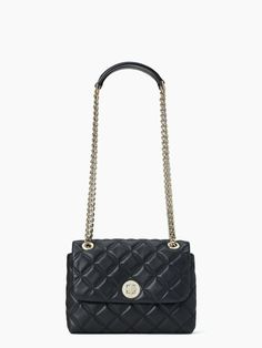 GUARANTEED AUTHENTIC PURCHASED DIRECTLY FROM KATE SPADE MSRP $339 DETAILS 6.5''h x 8.7''w x 3.1''d drop length: 22" quilted smooth leather two way spade jacquard lining on hardware logo interior slip pocket exterior slip pocket dust bag not included imported style # wkru7074 Classic Purse, Flap Shoulder Bag, Trainer Heels, Designer Handbag, Shoulder Bag Black, Black Crossbody, Quilted Leather, Kate Spade New York, Crossbody Shoulder Bag