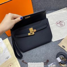 Size: Standard Size It comes with Dust box, Care manual, Tag, and Paper bag. Business Clutch Bag With Branded Hardware, Designer Office Clutch With Dust Bag, Greek Fashion, Wellness Design, Messenger Bag, Paper Bag, Things To Come, The Incredibles, Handbags