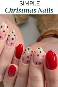 Kutek Disney, Christmas Gel Nails, Cute Gel Nails, Festival Nails, Dipped Nails, Xmas Nails, Christmas Nail Designs