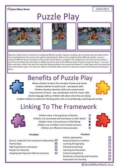 the puzzle play poster is shown with instructions