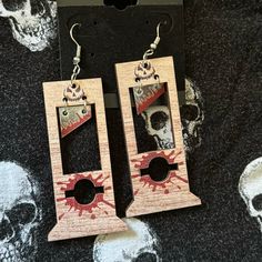 New Are You New Here And Wanna Save ? Use My Code Sarahpinkrose At Signup And Save $10 On Your First Purchase Anywhere On Poshmark! Blood Earrings, Guillotine Earrings, Pink Novelty Dangle Jewelry, Pink Dangle Plug Earrings, Nickel-free Punk Halloween Earrings, Earrings Halloween, Dangle Earrings, Jewelry Earrings, Women Jewelry