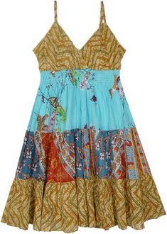 A spring and summer cotton empire waist dress. This free-style sleeveless dress features shoulder straps that can be adjusted; The dress has a V-shaped neckline, smocking on the waist on the back and front, and is made of cotton voile. #tlb #Sleeveless #vacationclothing #beachwrap #Floral #Printed #BabydollDress V Neck Sundress, Summer A-line Dresses With Smocked Bodice, Bohemian V-neck Dress With Adjustable Straps, A-line Sundress With Adjustable Straps For Summer, Summer Cotton Sleeveless Dress With Adjustable Straps, Bohemian Sleeveless Mini Dress With Adjustable Straps, Bohemian Mini Dress With Adjustable Straps, Sundress With Adjustable Straps And V-neck, Bohemian Sleeveless Dresses With Adjustable Straps