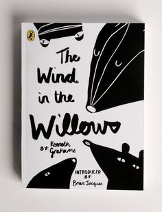 the wind in the willow book cover is black and white