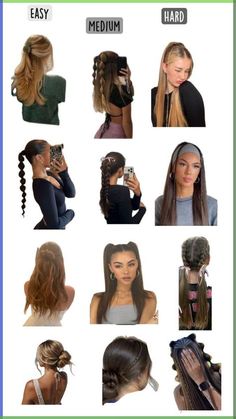 Preppy Hairstyles, Hairstyle Examples, Hair For School, Easy Hairstyles For Thick Hair, Hair Inspiration Long, Cute Simple Hairstyles, Simple Hairstyles, Hairstyles For Thick Hair, School Hair