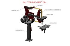 an image of a machine with parts labeled in the text below it that says only pdd - dxf - e - step files