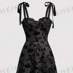 Cute Dress With A Black Floral Lace Overlay, And A Tan/Nude Liner. Very Romantic Looking, But I Got The Wrong Size And Cant Return It. Black Knee-length Floral Dress For Vacation, Black Floral Knee-length Dress For Summer, Vintage Black Spaghetti Strap Dress, White Turtleneck Dress, Fitted Gothic Floral Print Dress, Black Floral Print Cami Tops, Black Floral Dress For The Beach, Mini Length, Spring Gothic A-line Mini Dress, High Split Dress