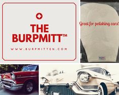 an advertisement for the burpmtt car company with pictures of old cars and their logos