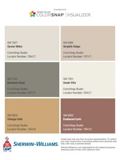 the color scheme for sherylin - williams's paint colors