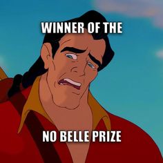 an image of a cartoon character saying winner of the disney movie no pelle prize